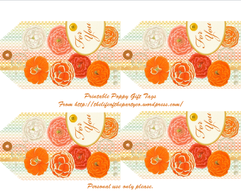 Printable Poppy pdf - The Life of the Party